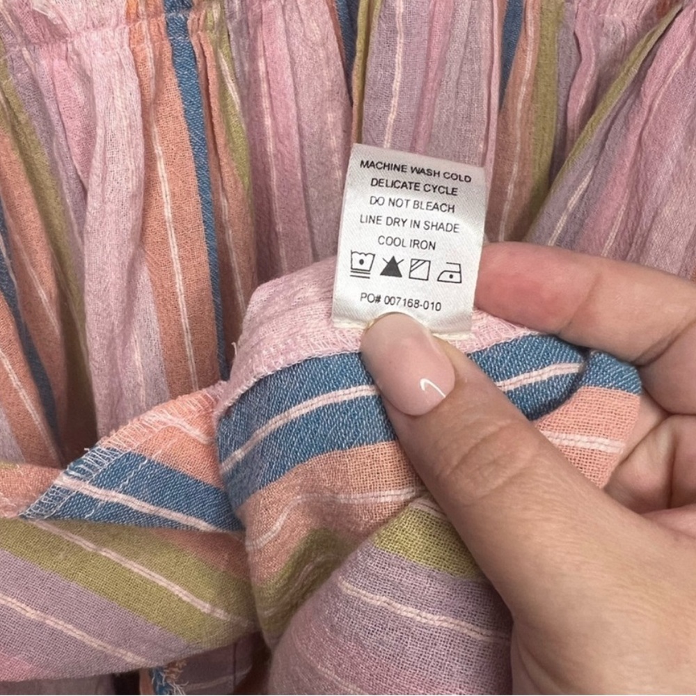 Show Me Your Mumu Brooks Babydoll Mini Dress Paradise Stripe Small NWT Cotton - Picture 7 of 14
